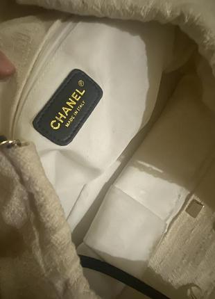 Сумка жіноча chanel велика біла 10
