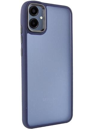 Чехол tpu+pc lyon frosted для samsung galaxy a08 / a07 4g / a07s navy blue