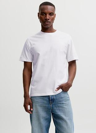 Чоловіча біла футболка jack & jones