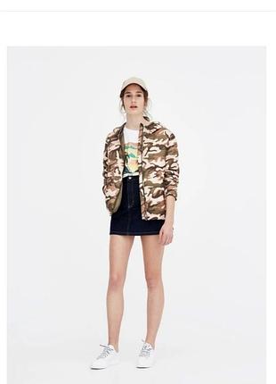 Куртка жіноча pull&bear демісезонна камуфляжна