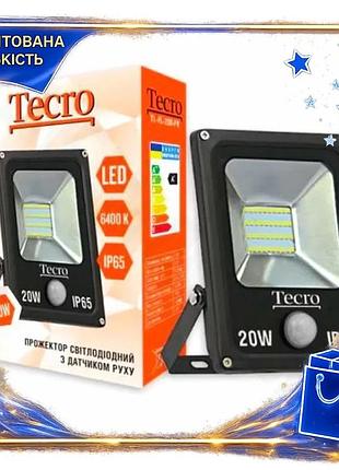 Dm прожектор led tecro специфікація 2.2 20w 6400k чорний з датчиком руху 8м освітлювач для вулиці та с spe|lz