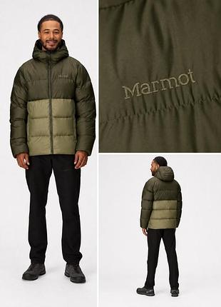 Marmot guides down hoody / marmot чоловічий пуховик з капюшоном | оригінал m, l, xl