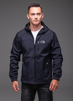 Чоловіча куртка softshell на флісі the north face  синя