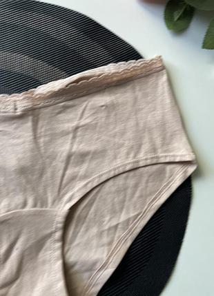 Трусики бежеві бавовняні h&m 4
