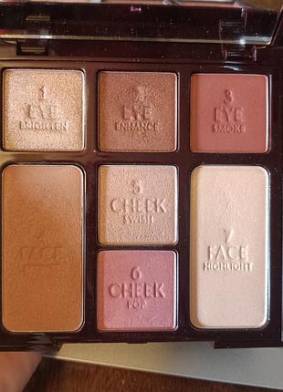Палетка charlotte tilbury instant look in a palette, gorgeous glowing beauty
