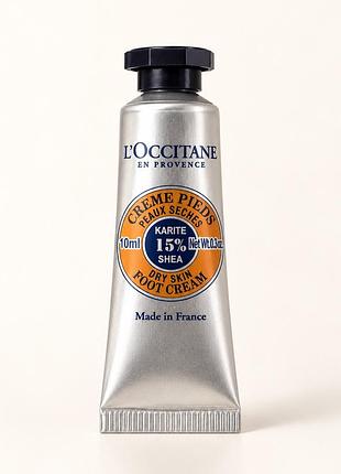 L’occitane shea butter foot cream 15% каріте — крем для ніг 10 мл