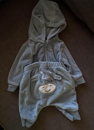 Костюм для хлопчиків carters махровий сірий