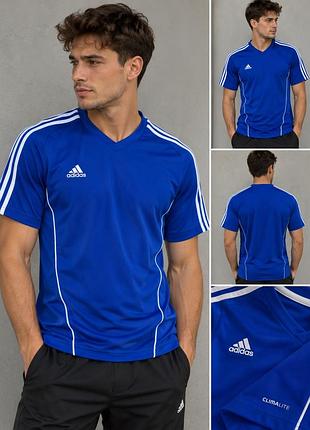 Чоловіча футболка adidas climalite, спортивна, синя, оригінал
