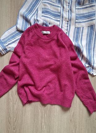 Малиновий светр zara