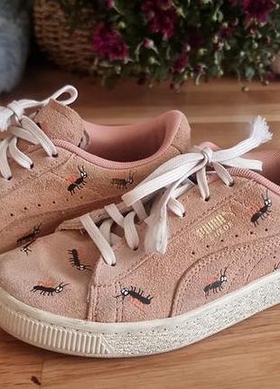 Кросівки для дівчаток puma замшеві рожеві