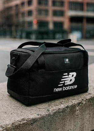 Спортивна дорожня чорна сумка new balance, сумка чоловіча в спортзал нью беланс