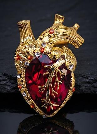 Брошь cor vitae, "сердца жизни" 4,3 см