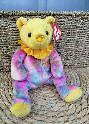 Оригинальный винтажный мишка ty beanie babies november birthday bear 2001
