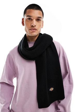 Новый шарф dickies ( knitted scarf in black ) с англии