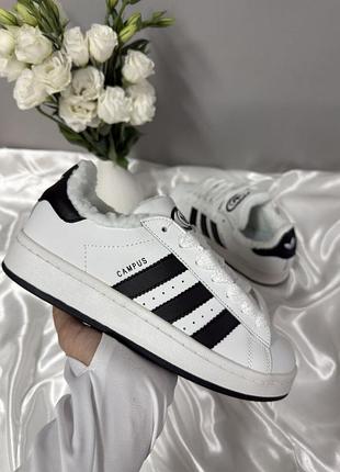 Adidas campus white black winter fur❄️ 6