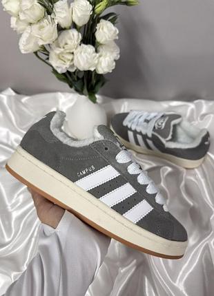 Adidas campus grey winter fur❄️