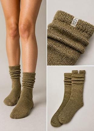 Ugg w tyla slouchy crew i / угг жіночі теплі шкарпетки слоучі | оригінал | one size