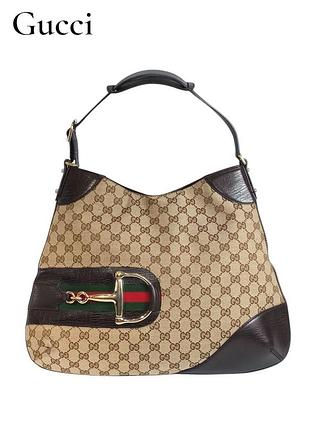 Сумка gucci gg canvas hasler horsebit hobo оригинал