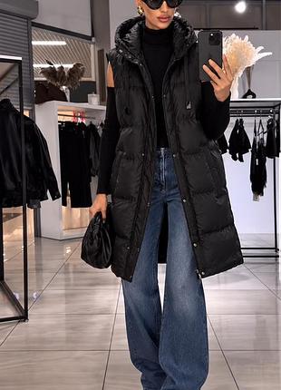 Жилет довгий zara