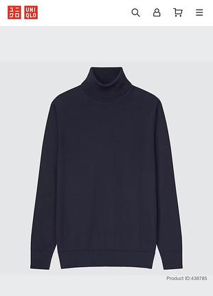 Вовняний гольф джемпер водолазка uniqlo розмір s