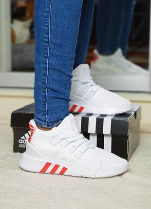 Adidas bask eqt, жіночі білі кросівки адідас1 фото