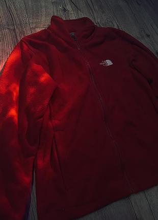 Кофта чоловіча the north face флісова на замку, червона