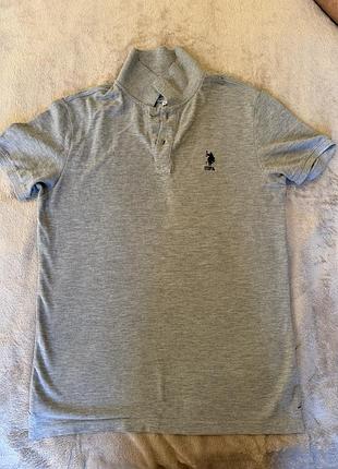 Чоловіча футболка поло u.s. polo assn. сіра