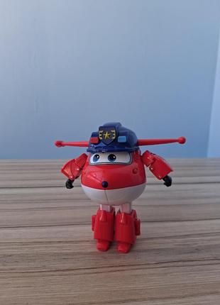 Ігрова фігурка-трансформер super wings transforming police jett, джетт поліцейський