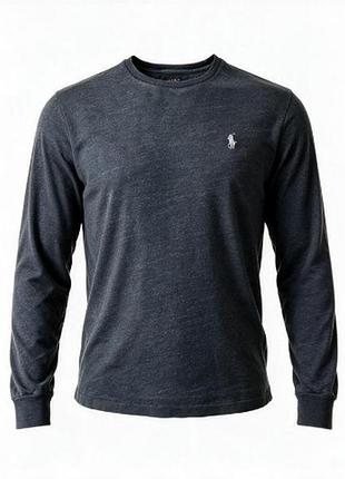 Лонгслив polo ralph lauren (размер s) / графитовый кофта ральф лорен / унисекс.