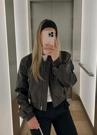 Стильный бомбер zara 2