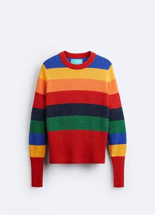 Светр унісекс zara s у смужку