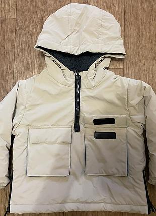 Куртка для хлопчика або дівчинки, zara демісезонна утеплена бежева