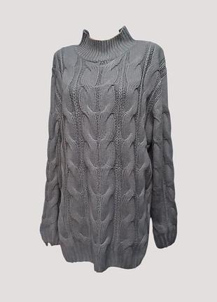 Светр жіночій сірого кольору china розмір xxl -3xl