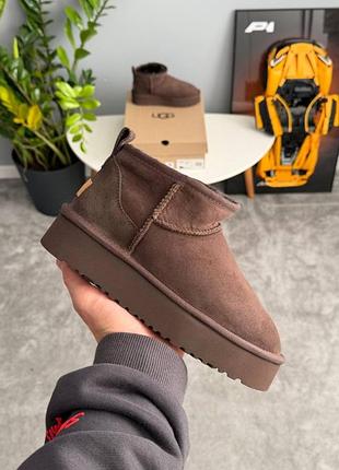 Уггі ugg ultra mini platform chocolate / smb+ 🔗