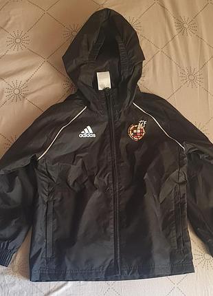 Вітровка дитяча adidas чорна вітро- та водозахисна