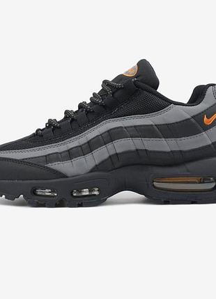 Мужские кроссовки nike air max 95 black orange grey / smb+ 🔗