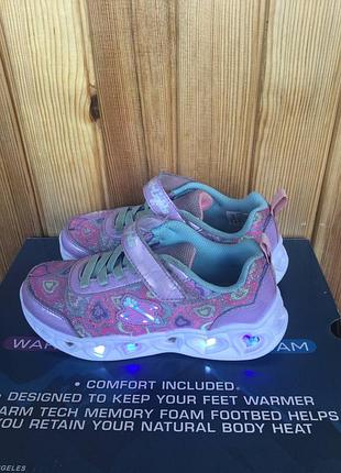 Оригiнальнi кросiвки skechers з подсветкой, р 30-31 (20 см)