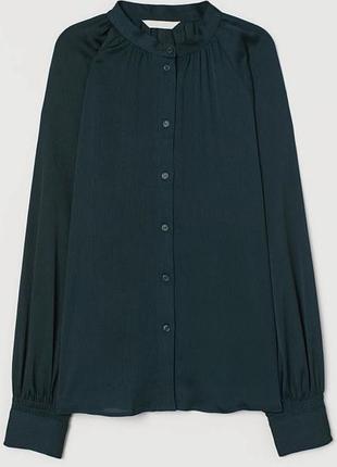 Блуза сорочка жіноча h&m зелена 50 р.