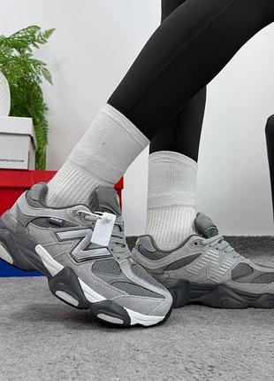 Женские кроссовки new balance 9060 grey dark grey thermo / smb+ 🔗