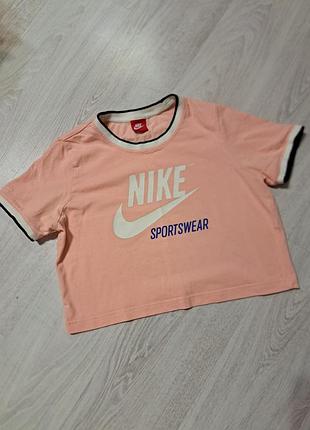 Рожевий укорочений топ (кроп-топ) nike sportswear archive