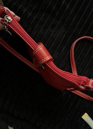 Шкіряна червона сумка-клатч hermes 3