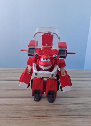 Игрушки super wings, робот-трансформер джетт