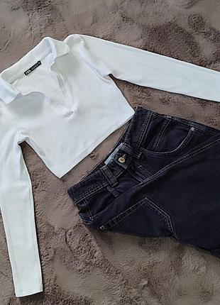 Лонгслив поло состояние нового zara