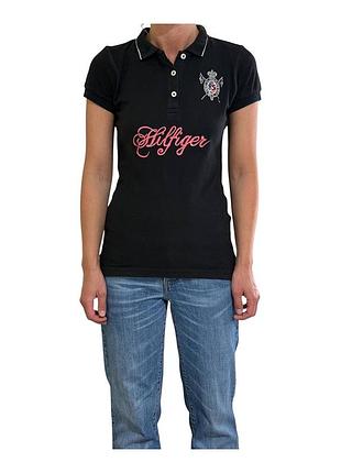 Tommy hilfiger жіноче поло футболка чорна s