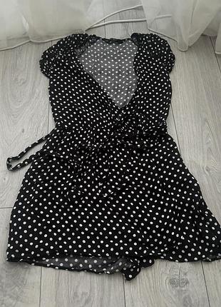Ромпер zara basic collection у горошок, xs 2
