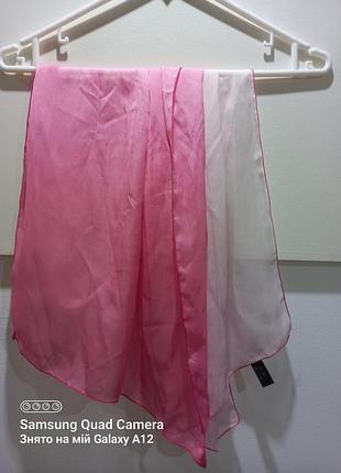 Шелковый шарф 100% silk размером 150 см × 43 см