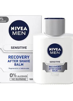 Восстанавливающий бальзам после бритья nivea men sensitive recovery after shave balm, 100 мл
