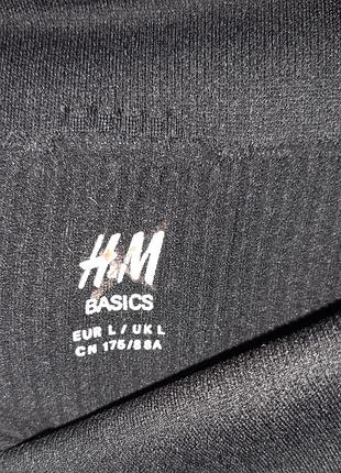 Лосіни жіночі h&m чорні рубчик l 3