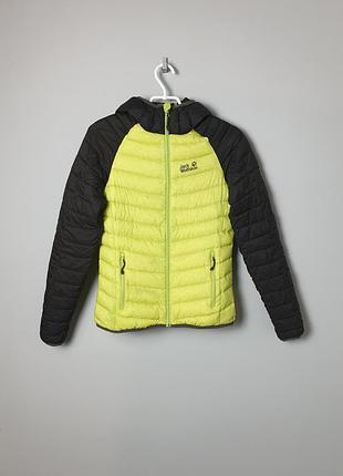 Jack wolfskin stormlock active куртка з капюшоном пуховик пух/перо розмір xs