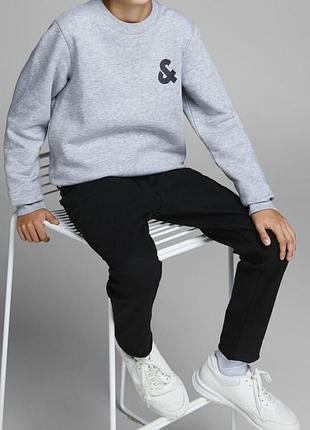 Черные джинсы 158 размер зауженные для мальчика jack &amp; jones брюки брюки черные